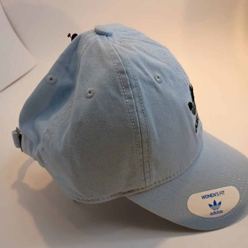 Adidas‎ Originals Women Relaxed Strapback Hat Ice Blue Trefoil Logo BH7132 NEW